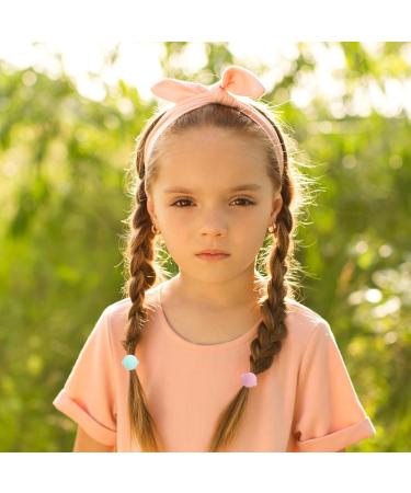 Wisebom 20pcs Colorful Pom Pom Hair Ties for Kids | Elastic Headbands & Hair Accessories for Toddlers & Girls - Buy Online on GoSupps.com