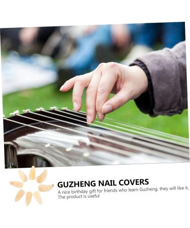 8 Pcs Guzheng nail pieces guzheng practice tools guzheng finger picks guitar thumb picks lute instrument kids musical Durable Guzheng Supplies child horns meter aldult 2.5X1.2X0.1CM Light Yellow 02 - Buy Online on GoSupps.com