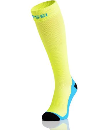 Nessi K Compression Stockings & Knee High Sports Socks - Size III (37-41) - Yellow-Blue | High-Performance Compression Socks for Athletes - International Shipping Available - Buy Online on GoSupps.com