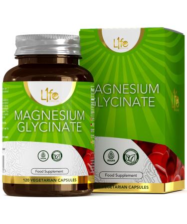 LN Magnesium Glycinate Capsule | 120 Vegan Magnesium Bisglycinate Supplements | 1250mg Providing 250mg Elemental Magnesium Per Dose | Non-GMO Gluten Free Allergen Free