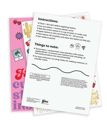 XO Fetti Fiesta Party Supplies Metallic Tattoos - 40 Styles | Cinco De Mayo & Bachelorette Decor - Buy Online on GoSupps.com
