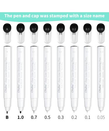 Ohuhu Fineliner Drawing Pens | 8 Sizes | Pigment Black Ink | Waterproof | Ideal for Writing, Drawing, Journaling, Sketching | Great for Anime, Manga, Watercolor | Artists & Beginners - Buy Online on GoSupps.com