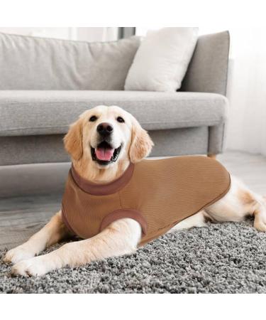 Kuoser Small Dog Sweater - Soft Pet Clothing & Thin Dog Coats for Dogs & Cats | Brown XS - Buy Online on GoSupps.com