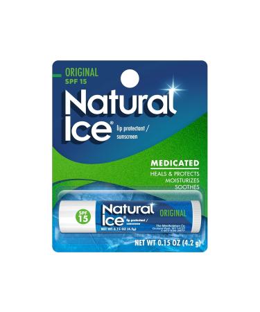 Natural Ice Original SPF 15 Medicated Lip Balm 0.15 Ounce - Buy Online on GoSupps.com