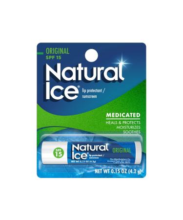 Mentholatum Natural Ice Original SPF 15 Medicated Lip Balm 0.15 Ounce