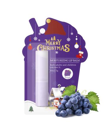 Christmas Moisturizing Lip Balm Moisturizes Dry Chapped Lips Lip Butter For Lock In Moisture Hydrated Lips Essential Lip Care 12hr Long Lasting Moisture Stocking Stuffers For Women - Grape