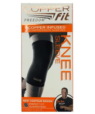 Copper Fit Freedom Knee Sleeve 2 Pack Copper Infused Compression Sleeve with Contour Design 2 Knee Sleeve As Seen on TV (Large) 1 Pair (Pack of 1) - Buy Online on GoSupps.com