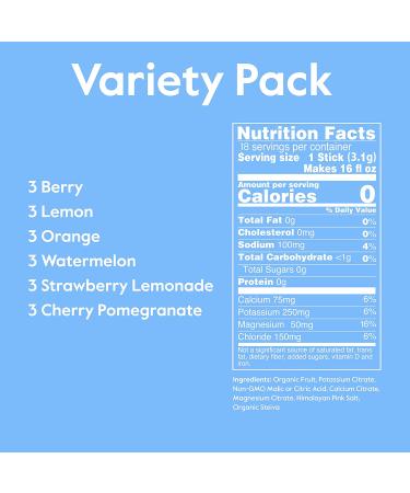 Organic Nectar Hydration Powder Packets - No Sugar or Calories - Variety 18 Packets for Dehydration Relief - Rapid Rehydration and Electrolyte Balance | Pack of 1 - Buy Online on GoSupps.com