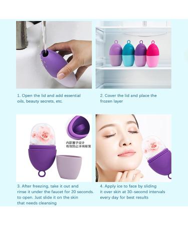 Buy Ice Roller for Face & Eye | Facial Ice Roller Mold for Contours & Skin Repair | Purple Beauty Tool - Shrink Pores & Enhance Glow - Buy Online on GoSupps.com