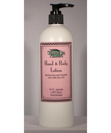 16 fl. ounces 20% Emu Oil Hand and Body Lotion Unscented