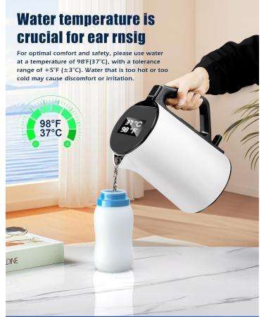 Ear Wax Removal Kit Squeezable Silicone Ear Cleaner with Earmuff for Waste Water Recycling Gentle & Effective Ear Irrigation Tool (Blue) - Buy Online on GoSupps.com