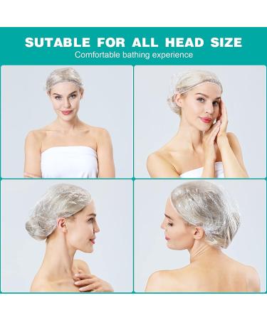 200PCS Disposable Shower Caps - Extra Elastic Large Waterproof Hair Cap for Women - Ideal for Home, Hotel, and Hair Salon Use - Buy Online on GoSupps.com