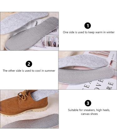 Warm Lambs Wool Insoles 3 Pairs Unisex Memory Foam Foot Comfort | Double-Sided Aluminum Foil & Non-Woven Fabric - Buy Online on GoSupps.com