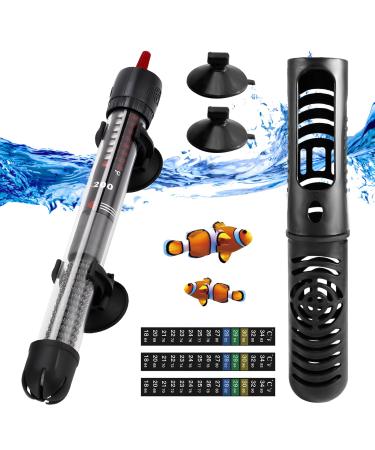 Silkwish aquarium heating 50W 60l thermostat heating rod adjustable heater with suction cups aquarium heaters regular heating adjustable temperature aquarium heater for fish tanks thermometer - Buy Online on GoSupps.com