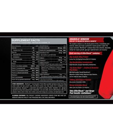 Aftershock Post Workout: Muscle Growth Whey Protein with Carbs, Creatine, Glutamine, BCAAs | Orange Avalanche 2.64 lbs - Buy Online on GoSupps.com