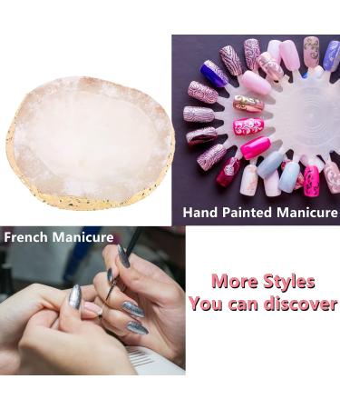 Premium Nail Art Palette - DIY Nail Polish Tool with Golden Edge for Creative Manicure Designs - Buy Online on GoSupps.com