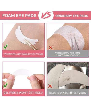 100 Pairs Foam Eye Pads for Lash Extensions - Lint Free, Hypoallergenic & Latex Free - Buy Online on GoSupps.com