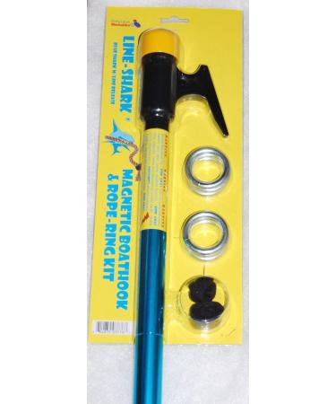 Patented Telescoping Boat Hook Docking and Mooring Kit with Magnetic Ring Kit