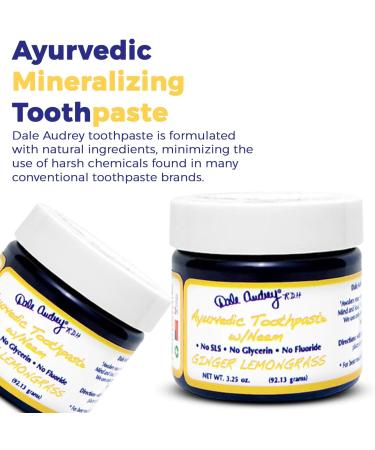 Buy Ayurvedic Mineralizing Toothpaste for Sensitive Teeth | Organic Ginger Lemongrass Flavor | Natural Vegan Teeth Whitening & Fresh Breath (3.25 Oz - Buy Online on GoSupps.com