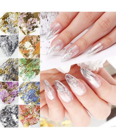 SUMAJU 10 Rolls Gold Silver Nail Foils Mesh Sticker Tape for DIY Nail Art Decorations - Buy Online on GoSupps.com