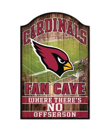 WinCraft NFL Arizona Cardinals 05272010 Wooden Sign 11" x 17" Black