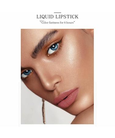 Xiahium 4Pcs Matte Liquid Lipstick Set - Long Lasting Waterproof Lip Stain Gift Set for Women - Nude Dark Shades - Non-Stick Cup Formula - 0.08 Fl Oz (Pack of 4) - Buy Online on GoSupps.com