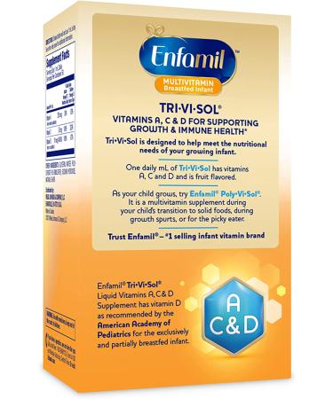 Enfamil Tri-Vi-Sol Infant Multivitamin Drops - Vitamins A, C & D for Growth & Immunity | 50 mL - Buy Online on GoSupps.com