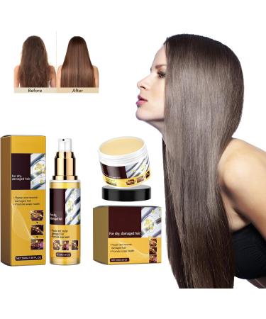  Dyceittdia Set of 2 collagen hair care products: 50ml hair treatment oil and 100g collagen mask improves frizz and dryness split ends suppleness and - Buy Online on GoSupps.com