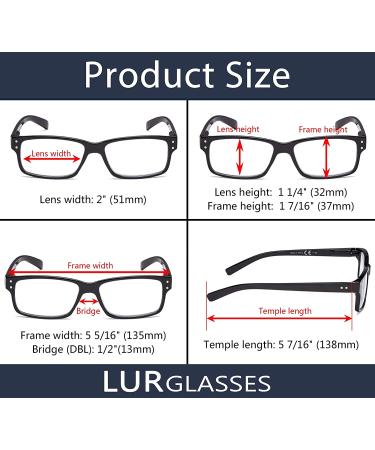 READING GLASSES 6 Pack Spring Hinge Comfort Plastic Readers (Clear) 6 Transparent 3.0 x - Buy Online on GoSupps.com