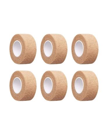 6 Pieces 1 Inch Wide Skin Colour Elastic Self- Adhesive Bandage Finger Tape First Aid Wrap Bandages for Wrist and Ankle Sprains & Swelling 6pcs - Buy Online on GoSupps.com
