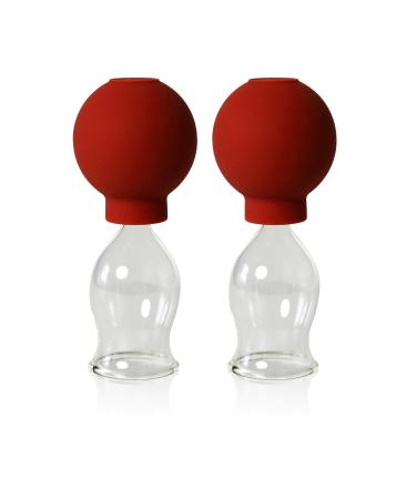 Lauschaer glass cupping glasses with ball 2 pieces 25mm for professional medicine fireless cupping cupping glass cupping glasses
