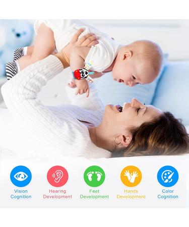 8PCS Baby Wrist Rattles & Foot Finders Set | Sensory Developmental Toys for Newborns 0-6 Months | Hand & Feet Rattles for Boys and Girls - Buy Online on GoSupps.com