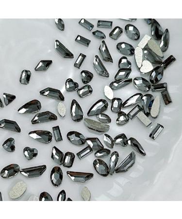 FEIlei 100Pcs Mixed Glass Crystal Hybrid Diamond Rhinestones Nail Art Decorations Drop Rhombus Flatback Stones 3D Gems - Buy Online on GoSupps.com