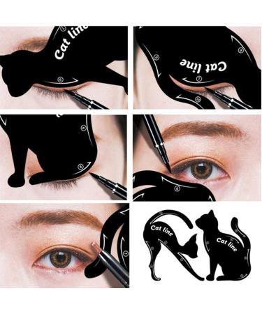 2Pcs Eyeliner Stencils Perfect Winged Tip Look Eyeshadow Guide Template Tool Eye Makeup Tool Easy to Use at Home Eyeshadow Guide Template - Buy Online on GoSupps.com