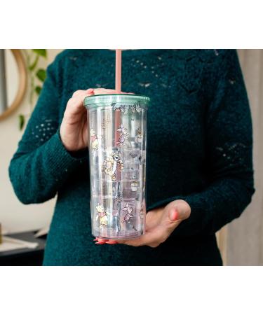 Disney Winnie the Pooh Character Toss Carnival Cup - 20oz with Reusable Straw - Leakproof Lid - Boba Milk Tea Cold Cup - Home & Kitchen Essentials - Cute Gifts - Buy Online on GoSupps.com