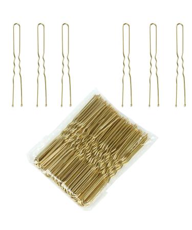 Bun Pins U Shaped Hair Pins Hair Pins 50 PCS Bobby Pins Hair Clips Hair Styling Pins for Women Girls (Blonde-U)