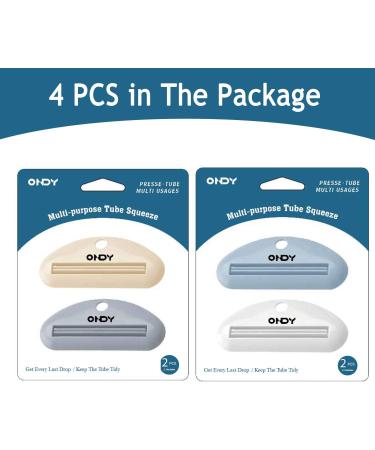 4 Pack Tube Squeezers for Toothpaste, Hand Cream, Polygel, Paint Tubes, Cosmetics - Buy Online on GoSupps.com