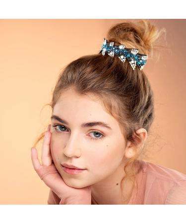 Large Rhinestone Bun Cover Set - Elegant Hair Accessories for Women/Girls | 8 Pcs Bun Clip Tassel Claw with Glitter Twist Holder - Novel Style - Buy Online on GoSupps.com