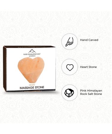 Pure Himalayan Salt Works Heart Massage Stone - Hand-Carved Pink Crystal for Therapy, Deodorant, Scrubs - 2.75 x 3 x 1.5 - Pack of 6 - Buy Online on GoSupps.com