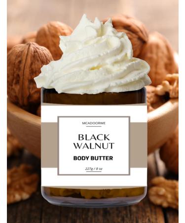 Black Walnut Whipped Body Butter | Handmade Organic Shea Mango Cocoa Blend |8 oz Jar - Buy Online on GoSupps.com