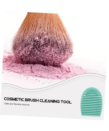 Premium Silicone Makeup Brush Cleaner - Effective Cosmetic Cleaning Tool Egg Design Pad 7.5x5.0x2.5CM Green - Ideal for All Makeup Brushes - Buy Online on GoSupps.com