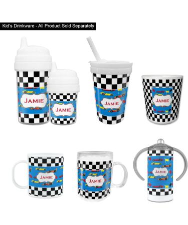Personalized Checkers & Racecars Baby Sippy Cup | Customizable Kids Drinkware - Buy Online on GoSupps.com