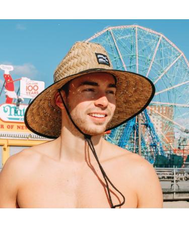 Brooklyn Athletics Men's Lifeguard Straw Hat - Unisex Beach Sun Protection - Buy Online on GoSupps.com
