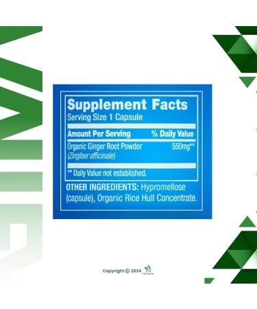 Ginger Root 550 mg 100 Vegetarian Capsules with Bundle Exclusive Vitamins & Minerals - A to Z - Better Ligth&Spring Guide - Buy Online on GoSupps.com