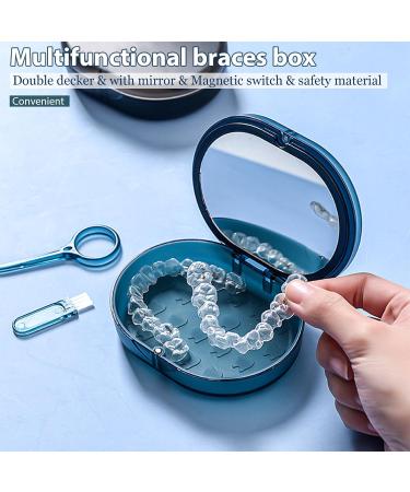 Vnklomes Sustainable Denture Box with Mirror - Braces & Prosthetic Storage Solution - Buy Online on GoSupps.com