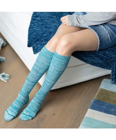 JAVIE 80% Merino Wool Compression Socks for Women & Men - Ultra Soft 15-20mmHg Graduated Support in Teal Blue - International Shipping Available - Buy Online on GoSupps.com