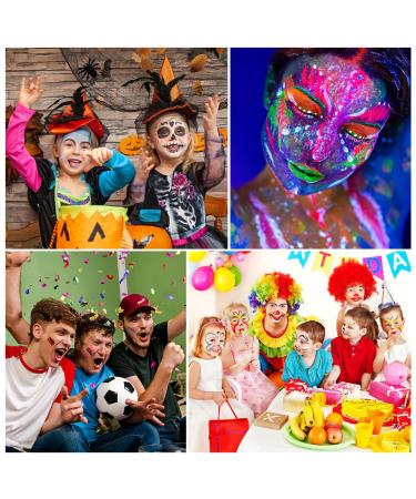 Buy Aoowu Children's Makeup Set - Washable Neon UV Body Paint Pencils for Halloween & Carnival (12 Colors) - Buy Online on GoSupps.com
