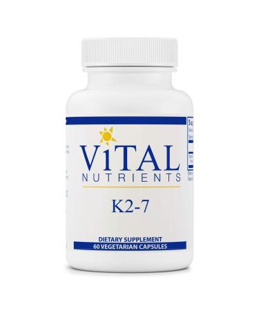 Vital Nutrients - K2-7 - Promotes Cardiovascular Health - 60 Vegetarian Capsules per Bottle