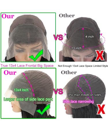 24 Inch Deep Wave Lace Front Wig for Black Women - HD Transparent Curly Human Hair Wig - 180% Density Brazilian Deep Curly Frontal Wig with Baby Hair - Buy Online on GoSupps.com