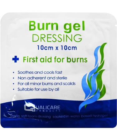 Qualicare Non Adherent Burns Scalds Dressings 10cm x 10cm Medium Size - 5 Pack, 5 Count - Buy Online on GoSupps.com